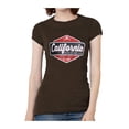 thumbnail image 1 of California Sun Surf Fun T-Shirt à Manches Courtes pour Femmes - Marron - 2TG, 1 of 1