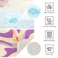 thumbnail image 6 of 2PCs Bathroom Rugs Set Plush Toilet Base Mat 16" × 24" Bath Mat and 20" × 24" U Shape Soft Rugs Non Slip Absorbent Light Purple Cream Flowing, 6 of 9
