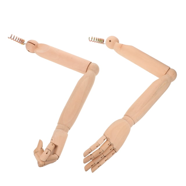 BESTYASH Wooden Mannequin Arm Replacement with Realistic Bendable Joints for Photography Display and Decoration
