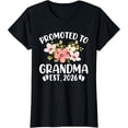 thumbnail image 2 of 100% Cotton Promoted to Grandma 2026 First Time Nana Floral New Grandma T-Shirt, 2 of 5