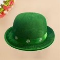thumbnail image 2 of Prolriy Green Top Hat St. Day Green Flocking Cloth Cloverleaf Velvet Small Round Hat St Patricks Day Hat Green, 2 of 4