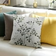 thumbnail image 3 of BANET  Pillowcase Queen, Mini Green Leaves Pattern Printed Floral Pillow Cases - Soft and Breathable Pillow Covers with Envelope Closure  White, 3 of 5