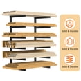 thumbnail image 4 of 2-Pack 6-Level Wall Mount Lumber Rack, Heavy Duty Metal Storage for Wood, Pipes, Tools, Garage & Workshop (Black), 4 of 6