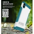 thumbnail image 3 of Case for iPhone Xs Max, White/Turquoise Tri-Shield Rugged Cover [with Metal Kickstand + Wrist Strap Lanyard] for Apple iPhone Xs Max (Size 6.5" model) (iPhone 10s Max), 3 of 6