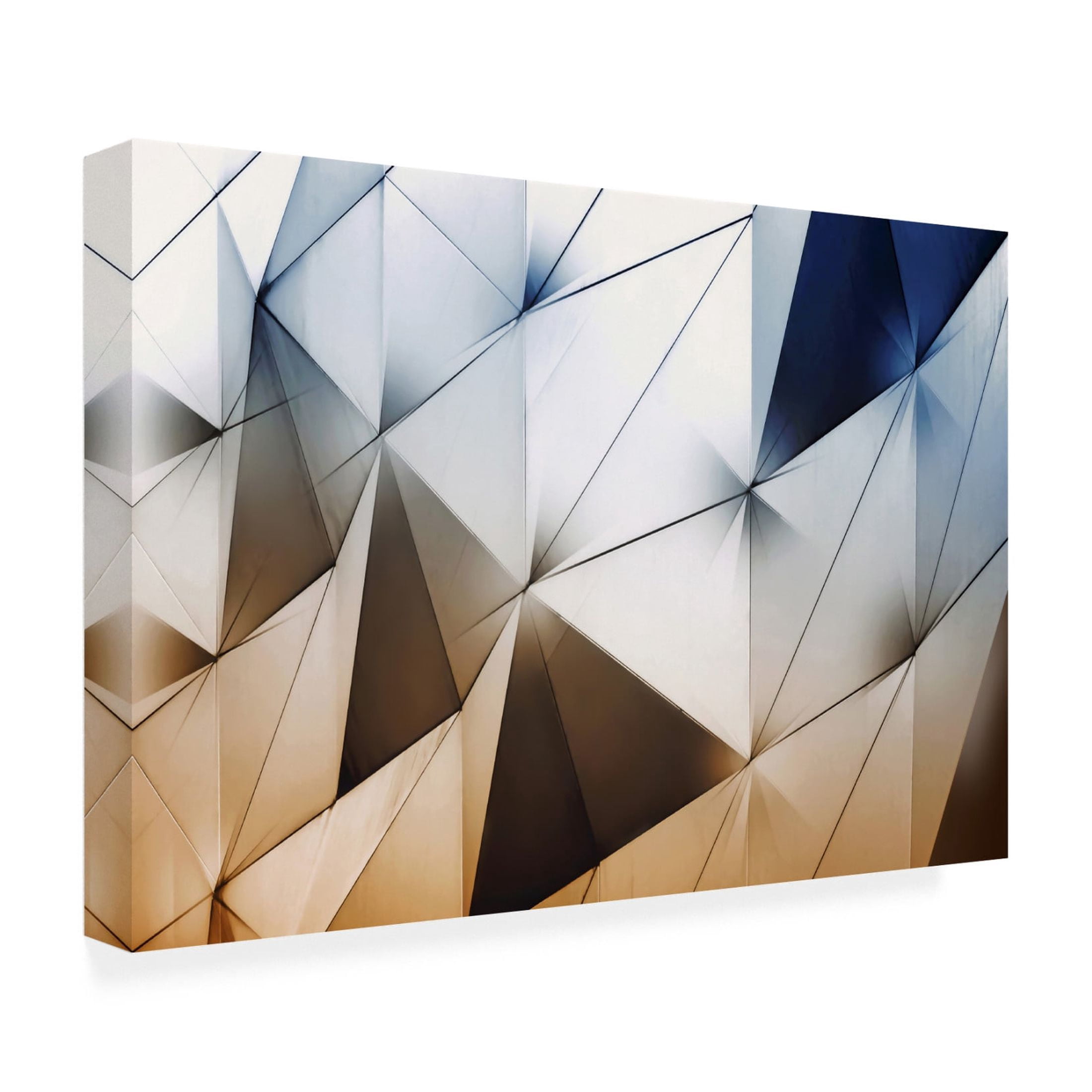 Canvas Wall Art - Henk Van Maastricht 'Triangles Art' Wall Art for Living Room, Bedroom, or Office D?cor by Trademark Fine Art - 32 x 22 Inches