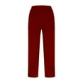 thumbnail image 5 of Uqiangy Harem Pants Women with Pockets Pants for Women Barrel Leg Sweatpants Women Elastic Waist Pants for Women Sweatpants Women Boho Pants for Women Barrel Pants Red 3XL, 5 of 9