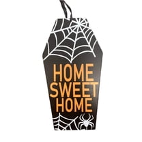 Ashland Halloween Coffin Shaped Home Sweet Home Sign 12x7in