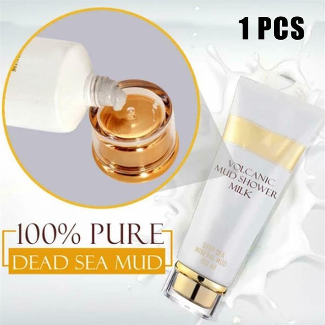 Lingouzi New Whitening Volcanic Mud Bath Milk Cream Body Wash