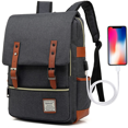 thumbnail image 1 of Mochila para ordenador portátil UKAP para mujeres y hombres, mochila escolar universitaria, mochila para ordenador, mochila con puerto de carga USB, 1 of 9