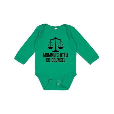

Inktastic Mommy Little Co Counsel Lawyer Gift Baby Boy or Baby Girl Long Sleeve Bodysuit
