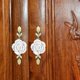 thumbnail image 5 of Uds. Perilla de puerta de armario con cajones de cerámica de estilo europeo, manija para muebles, color blanco pequeño, 5 of 8