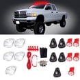 thumbnail image 3 of CCIYU 5 Pack Clear Cab Marker Clearance Light + Red T10 194 6-3020-SMD LED Bulbs w/Bases + 1 Set Wiring Pack Switch Wire Harness Replacement fit for for Ford E-150 E-250 F-250 F-350 F-450 Super Duty, 3 of 5