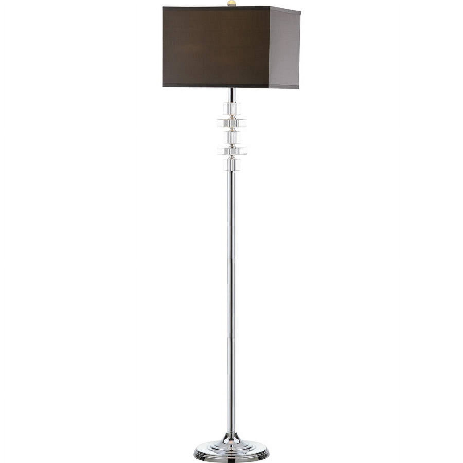 SAFAVIEH Times Square 60.5 in. H Floor Lamp, Clear/Grey Shade