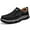 Black, variant on Men's Supportive Slip-On shoes- Imitation leather Comfortable Walking Shoes with Anti-Slip Sole for Driving & Casual Wear