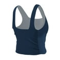 thumbnail image 2 of Women's New Era Navy/Gray Dallas Cowboys Reversible Cropped Sport Classics Tank Top, 2 of 7