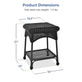 thumbnail image 2 of Pemberly Row Wicker / Rattan Patio End Table with Steel Frame in Black, 2 of 3