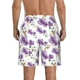 thumbnail image 3 of Kdxio Orchids Flowers Pattern Mens Casual Shorts - Drawstring Summer Beach Sports Shorts for Men, 3 of 9