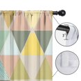 thumbnail image 4 of Blackout Kids Curtains,Multi Color Triangle Checkered Pattern Childrens Insulated Curtains Set Of 2,Bedroom Essentials,Toddler Room Decor 52"x63", 4 of 5