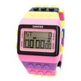 thumbnail image 1 of CE145 Colorful Building Blocks DIY Digital Electronic Student Watch Leisure Sport Fashion Multifunctional Children's Watch color9, 1 of 5