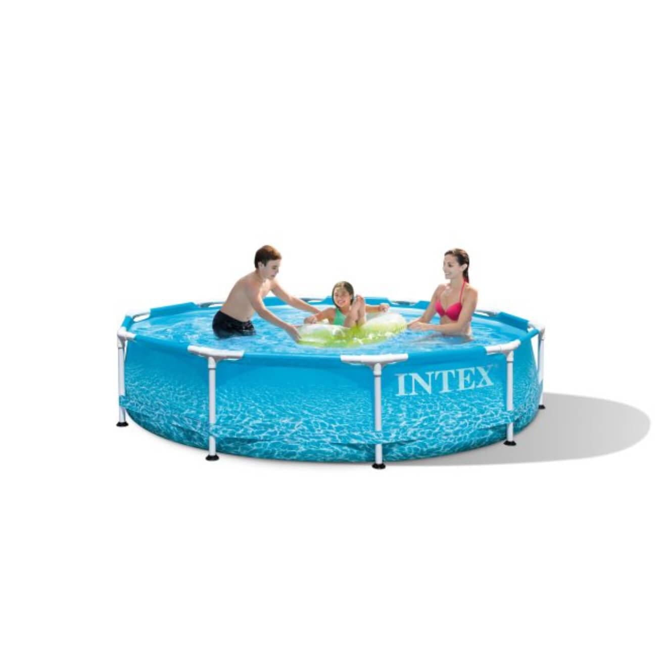 Intex 10Ft X 30In Beachside Metal Frame Pool, Age: 6+