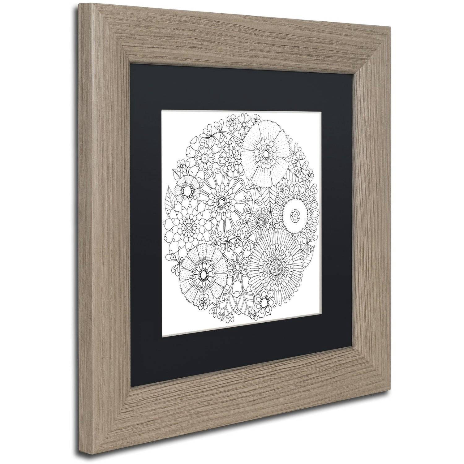 Trademark Fine Art "Big Beautiful Blossoms 30" Canvas Art by Hello Angel, Black Matte, Birch Frame