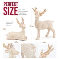 thumbnail image 6 of Ayieyill 2pcs Reindeer Christmas Decoration Resin Reindeer Decor for Christmas Table Decor Christmas Figurines, 6 of 9