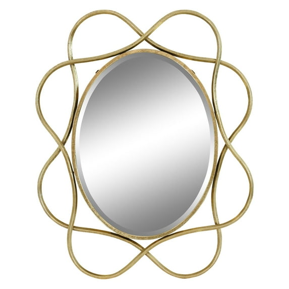 Aspire Janelle Gold Iron 37L x 30W in. Wall Mirror
