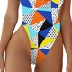 thumbnail image 4 of Traje de baño de una pieza para mujer, un solo hombro, cuello profundo, hermosos patrones, traje de baño de cintura alta tipo 3 M, 4 of 6