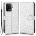 thumbnail image 1 of For Oppo A94 4G/F19 Pro 4G/Reno5 F 4G/Reno5 Lite Polka Dot Flip Leather Case Silver, 1 of 5