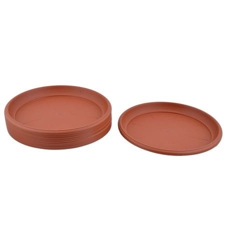 - Outdoor Garden Plastic Round Rose Plant Flower Pot Tray Holder Brick Red 10pcs