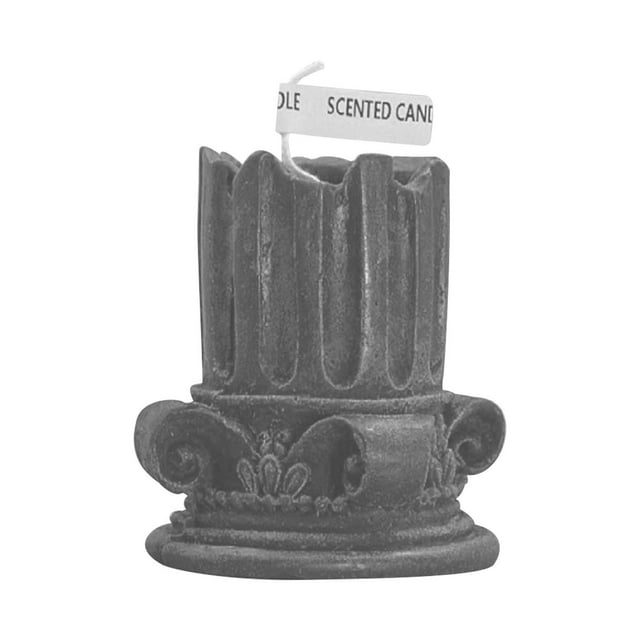 Roman Pillar Design Scented Candle European Column Shaped Decorative Wax Art for Home Centerpiece, Gift Boxed Aroma Therapy