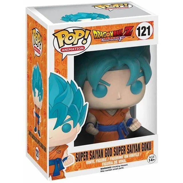 2025 Figura de acción de vinilo Funko POP del anime japonés Dragon BallZ SUPER SAIYAN GOD GOKU n.° 121, colección de juguetes modelo