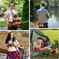 thumbnail image 7 of Wiher Portable Waist Fan, 20000mAh Rechargeable Wearable Belt Fans, 16000 RPM Cooling Neck Body Powerful Shirt Personal Cooling Fan for Outdoor Jobsite Camping Travel in Orange, 7 of 7