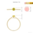 thumbnail image 5 of ANGARA Lab Grown Yellow Diamond Tapered Cathedral Engagement Ring for Women in 14K Yellow Gold (Size-4.1mm| Clarity-VS) | Anniversary, Jewelry Gift for Women | Lab-Grown Yellow Diamond Ring, 5 of 7