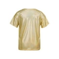 thumbnail image 2 of LiiYii Girls Boys Sparkly Dance Tops Short Sleeve T-Shirt Jazz Hip Hop Party Stage Performance Blouse Gold 170, 2 of 7