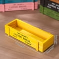 thumbnail image 2 of Natural Wood Rectangle Planter Box (8.66*3.54*1.97") Garden Planter Wooden for Outdoor Plants Vegetables Herbs, Multiple Color Choices Rustic Wooden Planters, Indoor Decorative Box（Yellow）, 2 of 5