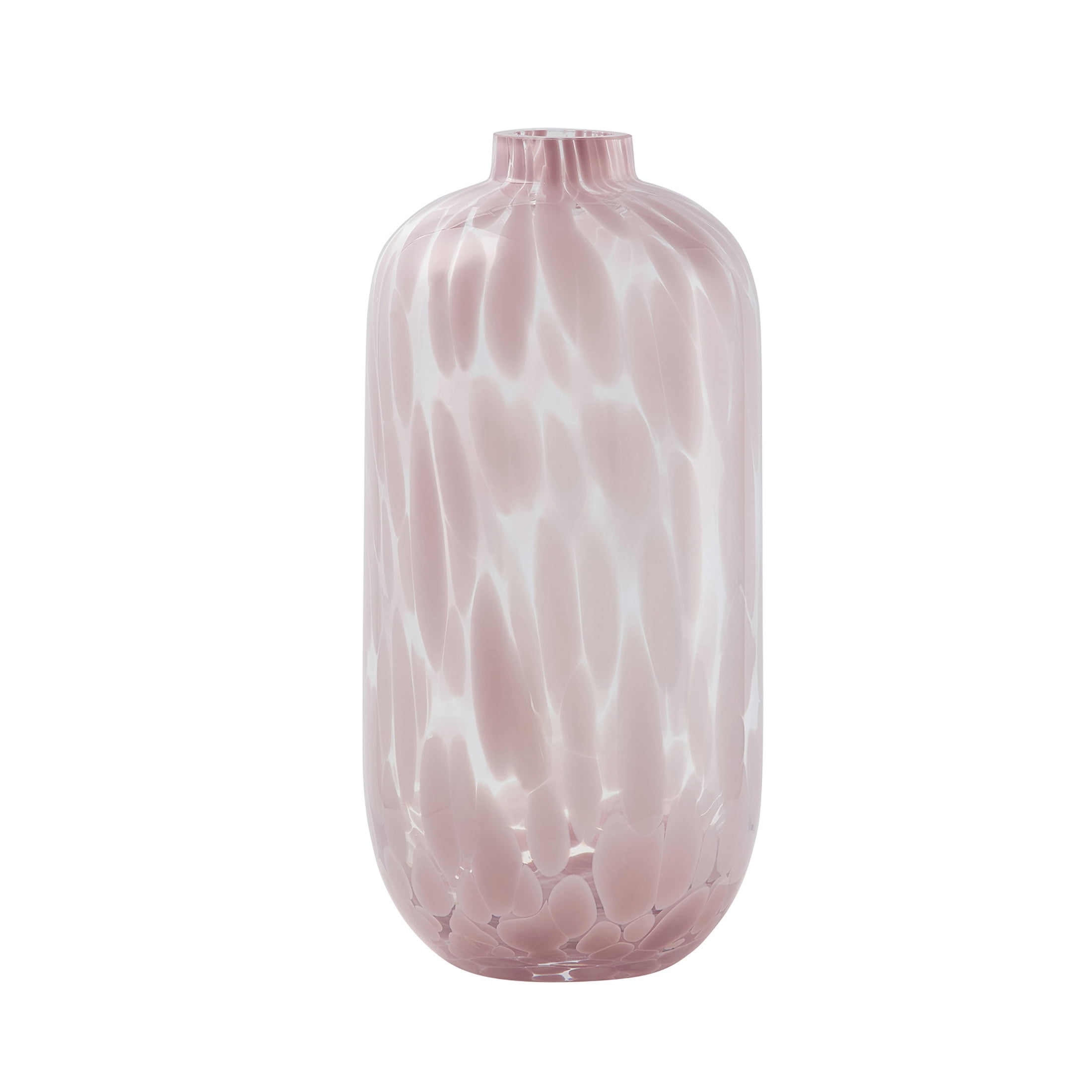 Home Decor Collections 10'' Blush Pink Painted Narrow Neck Glass Vase