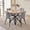 Fabric Gray Chairs, variant on 5 Piece 39" Round Dining Table Set for 4, Mid Century Kitchen Table with 4 Khaki Gray Upholstered Dining Chairs for Apartment Living Room, Space Saving Table.