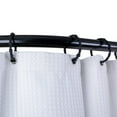 thumbnail image 5 of Utopia Alley Rustproof Wall Mounted Aluminum D-shape Shower Curtain Rods With Ceiling Support for Freestanding Tubs, 60 Inch Large Size by 25 Inch, Matt Black + White Shower curtain 180x70 inch, 5 of 10