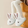 thumbnail image 4 of Toddler Bunny Slippers Girls Boys Kids Bunny House Slipper Winter Rabbit Slippers, Cute Soft Plush Anti-Slip House Kids Rabbit Warm Winter Slippers for Indoor Outdoor, 4 of 6