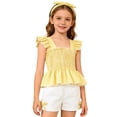 thumbnail image 4 of oqasdz Toddler Girl Outfits Stylish Matching Outfit Soft Casual 3 Piece for Kids Summer Holiday Comfort Clothes Sets, 4 of 4