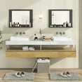 thumbnail image 2 of Gymax Bathroom Mirror w/ Shelf 23.5'' x 17.5'' Rectangle Wood Frame Vanity Mirror Gray, 2 of 9