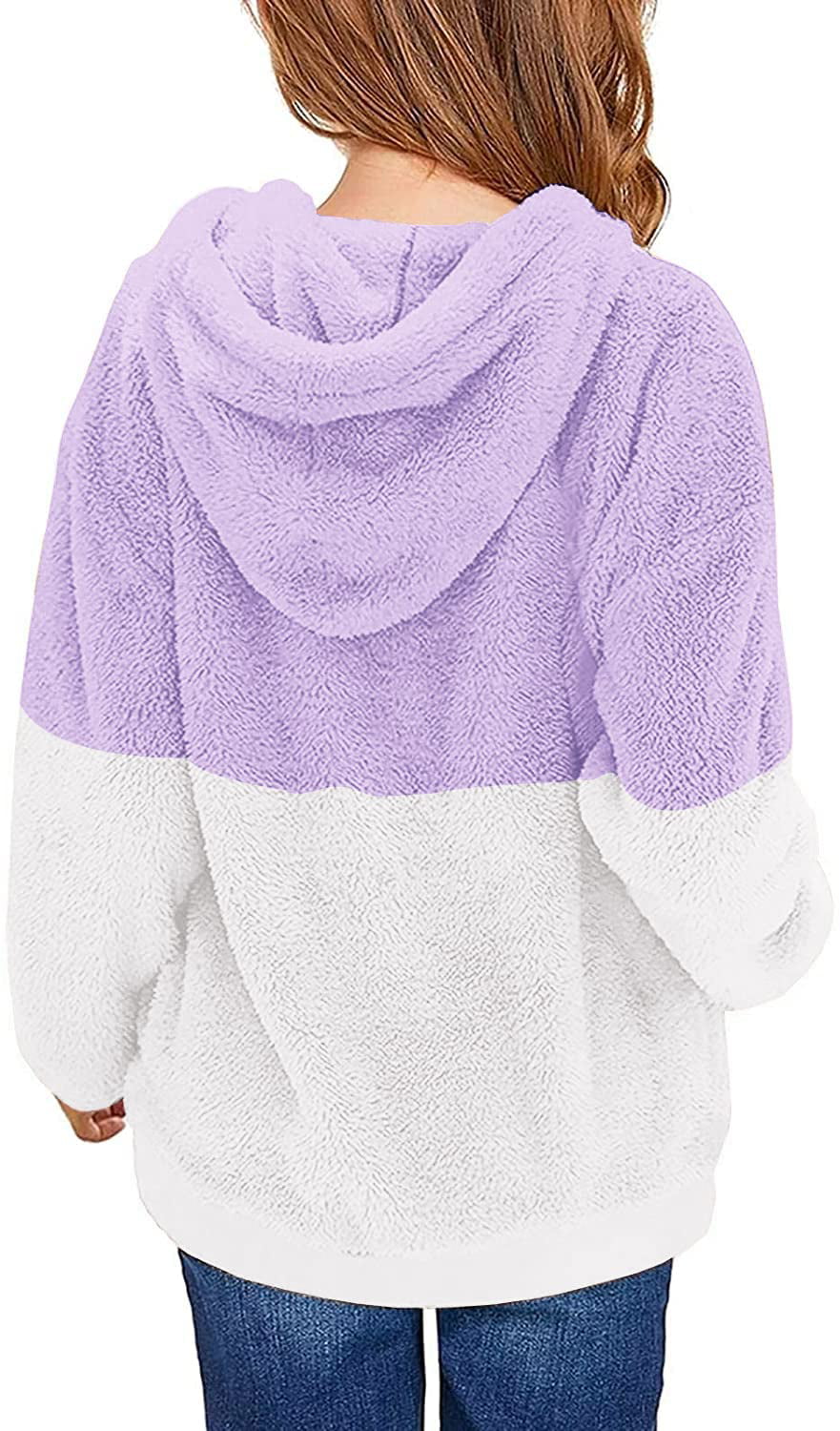 Sherrylily Girls Fuzzy Fleece Pullover Hoodies Sweatshirt Casual