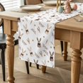 thumbnail image 2 of Grey Bunny Easter Table Runner 120 Inches Long for Kitchen Dining, Spring Summer Botanical Farmhouse Dresser Scarf Farmhouse, Dining Table Decorations for Wedding/Parties, 13 x 120 In, 2 of 8