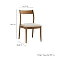 thumbnail image 3 of Modway Solara Fabric Wood Dining Side ChairsSet of 2 in Walnut Heathered Weave Beige, 3 of 10