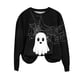 thumbnail image 2 of Ailaofu Halloween Womens Sweatshirt Cute Round Neck Sweatshirts Print Long Sleeve Fall Outfits Pullover, 2 of 3