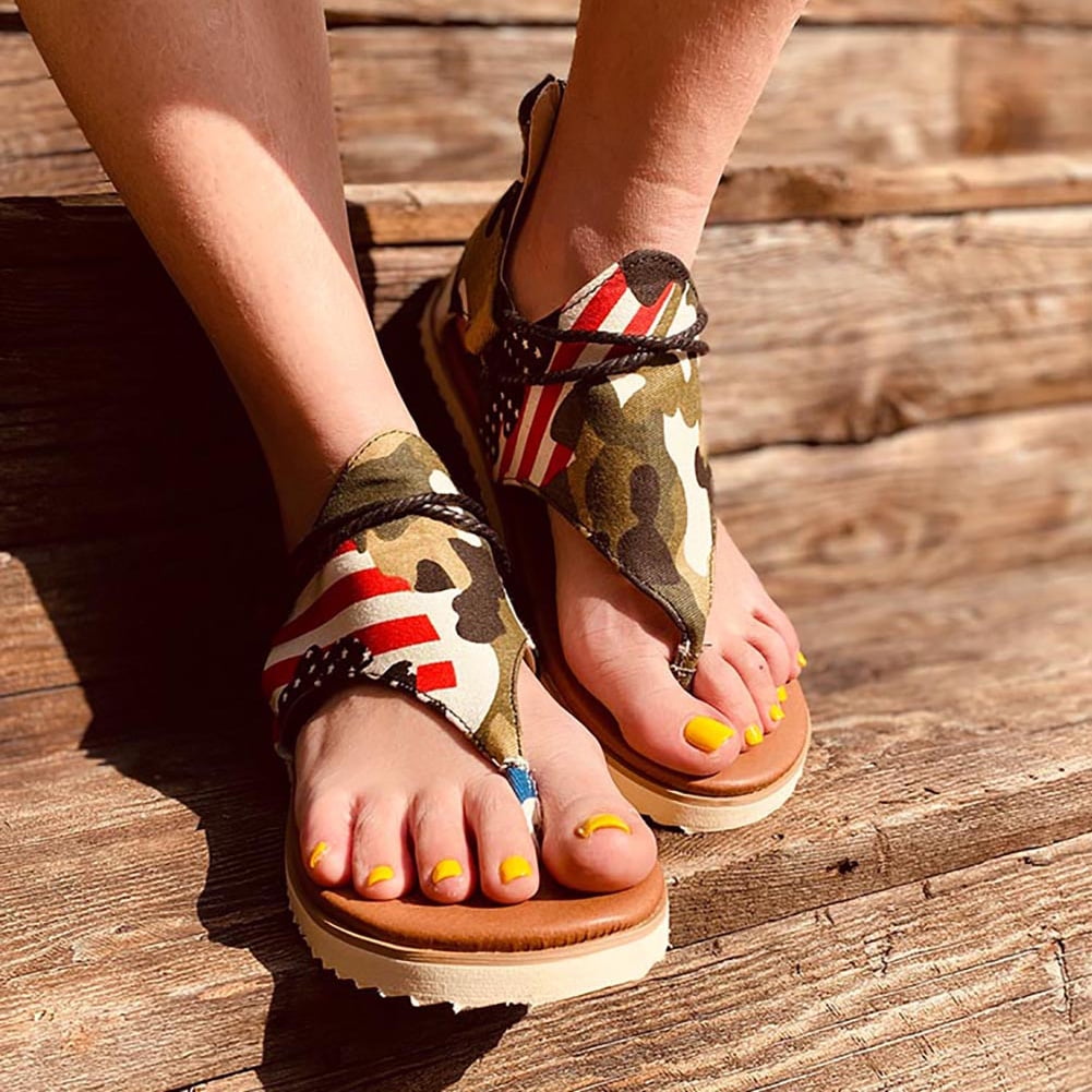 zip flip flop sandals