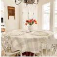 thumbnail image 2 of Threshold — 70" Cotton & Polyester Blend Open Plaid Round Tablecloth (Black), 2 of 3