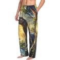 thumbnail image 6 of Gukieu Sunshine Jungle Dinosaur Print Men's Home Trousers, Elastic Drawstring Home Pajamas Clothing Suitable for Adult Men-3X-Large, 6 of 6