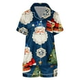 thumbnail image 4 of Gkeoshab Family Christmas Pajamas Women's Christmas Pajama Short Set - Breathable Short Sleeve Top and Shorts for Festive Sleepwear MR4 L, 4 of 4